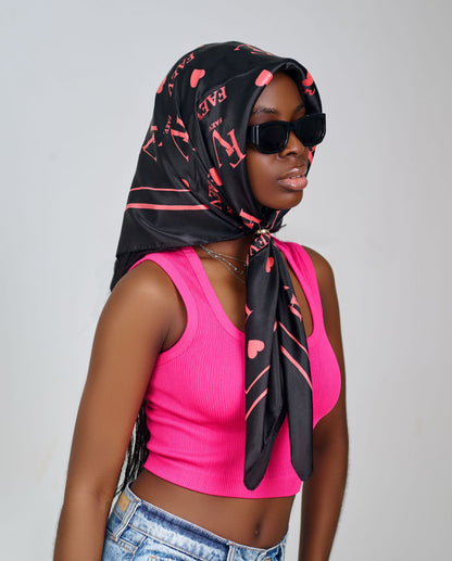 The FAEV scarf - Black & Pink
